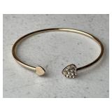 Rhinestone Heart Bracelet