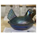 Carnival Glass Nesting Hen