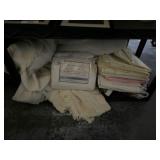 Queen Sheet Set, Chenille Bedspread & Misc. Linens