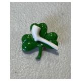 1940's Vintage Irish Enamel Clover / Pipe Pin