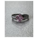 Sterling Silver Pink Ice Ring