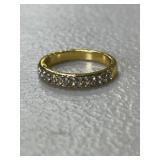 White Sapphire Wedding Band