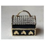 Enamel Trinket Trunk Box