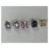 5 Single Stone Earrings