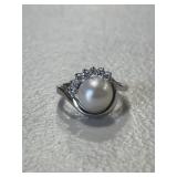 Sterling Silver Pearl Ring