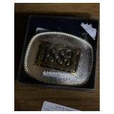 1883 Silver & Gold Collectors Belt Buckle