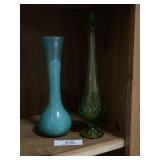 2 Art Glass Vases