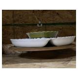 Vintage California Pottery Chip & Dip Set