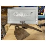 Wooden Coat Rack & Primitive Tools