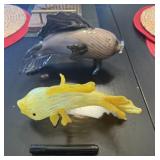 2 Art Glass Fish