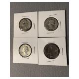 4 Washington Quarters