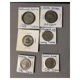 6 Casino Gaming Tokens