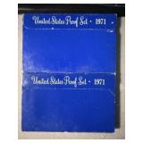 Two 1971 US Proof Coin Sets