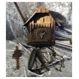 Vintage Black Forest Chalet-Style Cuckoo Clock