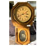ANSONIA CLOCK CO. 'CALENDAR SCHOOLHOUSE' CLOCK