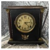 Antique Wm. L. Gilbert 'Eagle' Column Mantel Clock