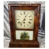 Antique Ansonia Clock Co. Ogee Weight-Driven Mante