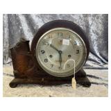 Vintage Chinese Carved Mantel Clock w/ Koi Fish