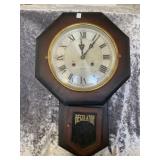 Vintage Alaron 31-Day Schoolhouse Regulator Clock