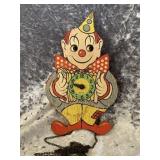 Animated Clown Swinging Pendulum Wall Clock