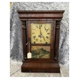 Antique 1800s American Column & Cornice Shelf Cloc