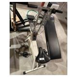 Vintage Tunturi Exercise Bike & Two 15lb  Weights