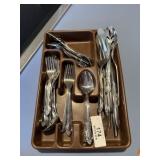 Tray of Stainless Flatware