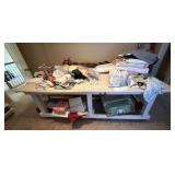 Large Quilting / Sewing Table with Contents