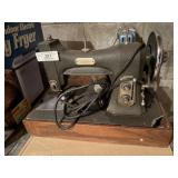 Vintage White Rotary Sewing Machine