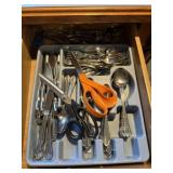 Drawer of Oneida Stainless Flatware & More