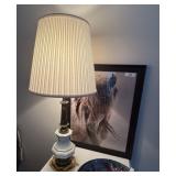 Framed Horse Print & Table Lamp