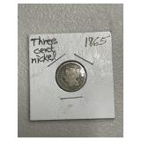 1865 Three Cent Piece