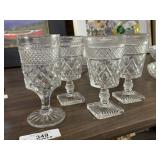 4 Imperial Glass Stem Tumblers