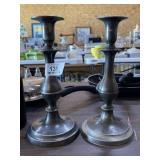 Vintage Large Silver Tone Candleholders