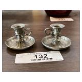Miniature Pewter Candleholders