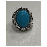 Large Vintage Men's Turquoise Ring