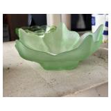 Viking Satin Green Frosted Dish