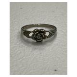 Sterling Silver Rose Ring