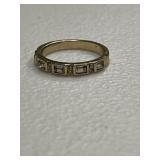 White Sapphire Wedding Band Ring