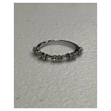 White Sapphire Anniversary Ring