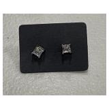 Princess Cut Solitaire Earrings