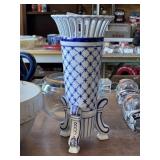 Large Blue & White Porcelain Vase