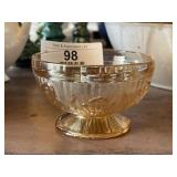 Iris & Herringbone Footed Dish