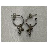 Sterling Silver Cross Earrings