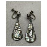 Sterling Silver Albone & Mother of Pearly Earrings