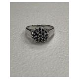 Estate Sapphire Sterling Silver Ring