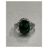 Estate Emerald Quartz Cocktail Ring