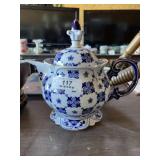 Large Blue & White Pitcher