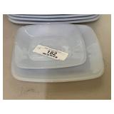 2 Piece Fire King Azurite Charm Square Plates