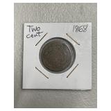 1868 Two Cent Piece